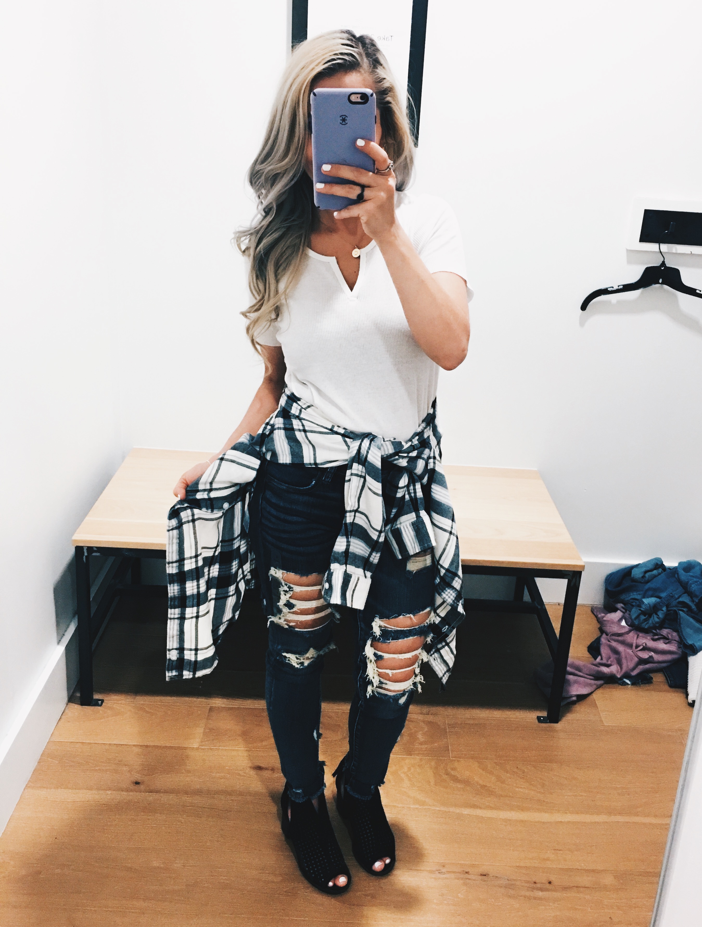 black ripped jeans ae