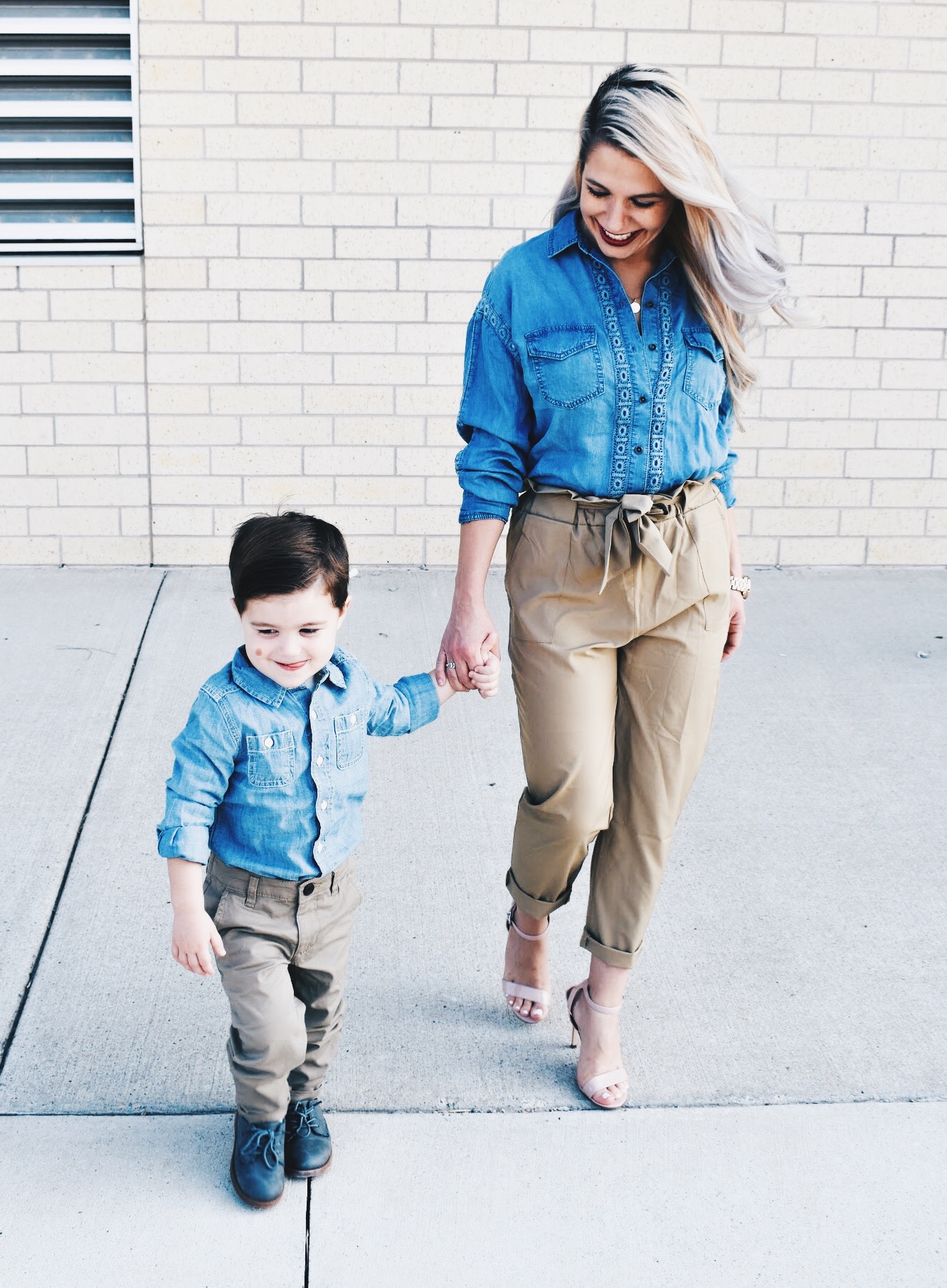 mom and son matching fall outfits