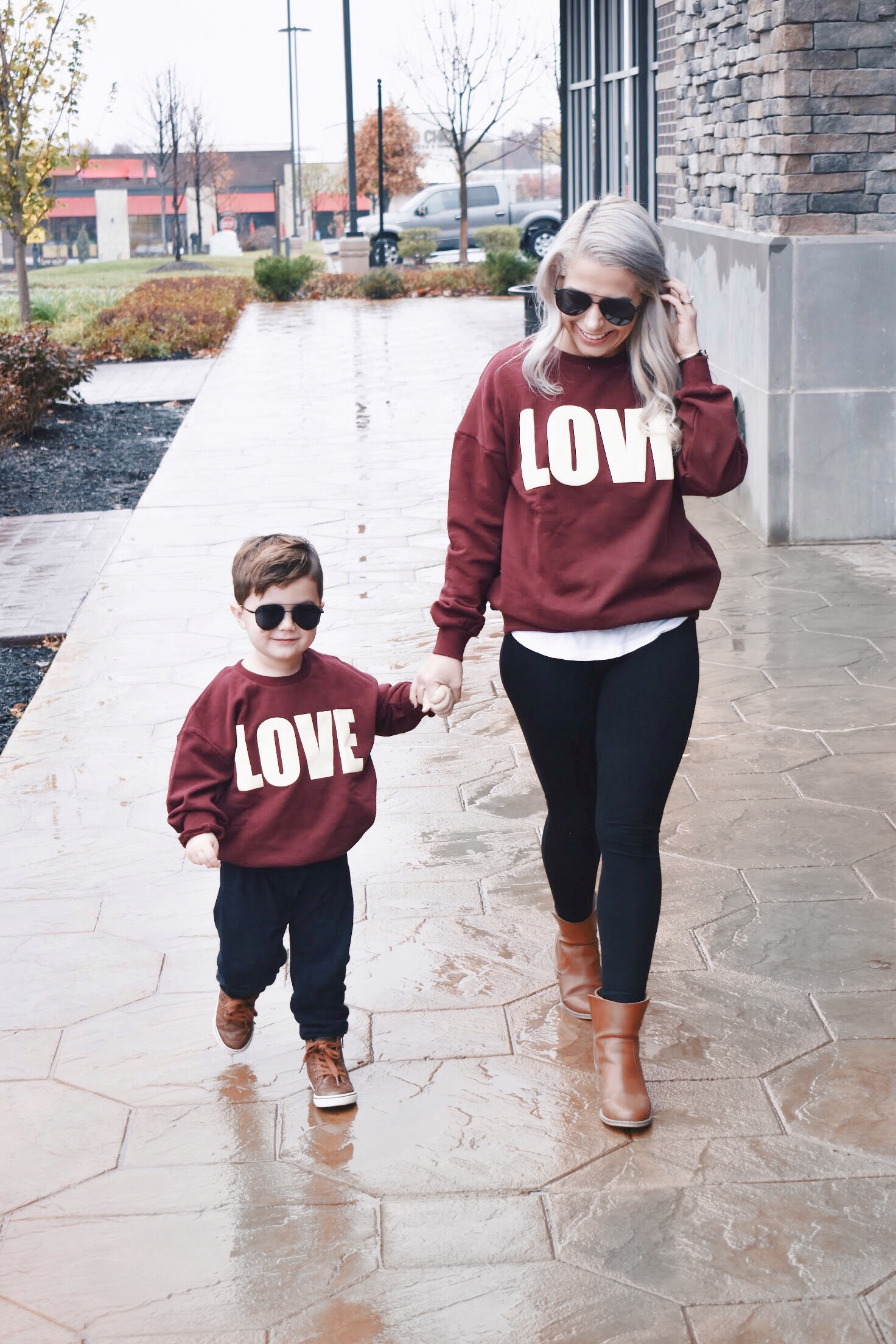 mom and son matching fall outfits