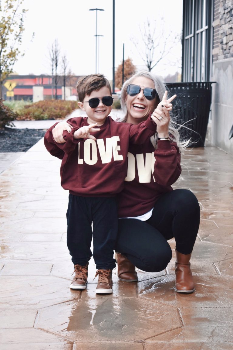 mom and son matching outfits for pictures