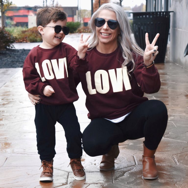 mom and son matching outfits for pictures