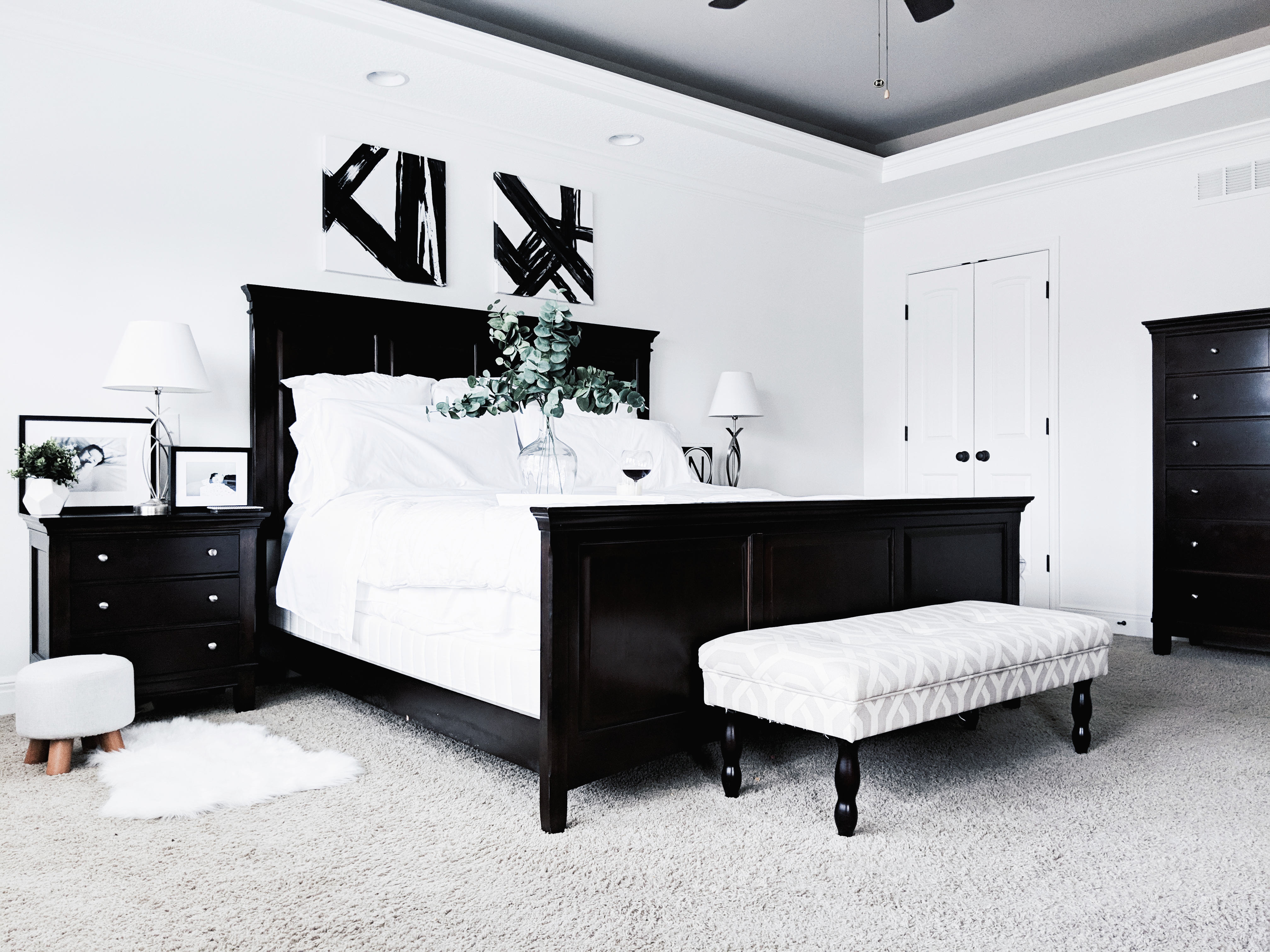 black and white master bedroom furniture