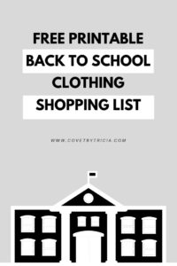 Back to School Clothes Shopping List - Free printable back to school clothes shopping list from Kansas City blogger Tricia Nibarger! Showcasing back to school clothing trends 2019 and the back to school shopping list you need to get your kids ready for school! #backtoschool #backtoschoolshopping #fall2019trends