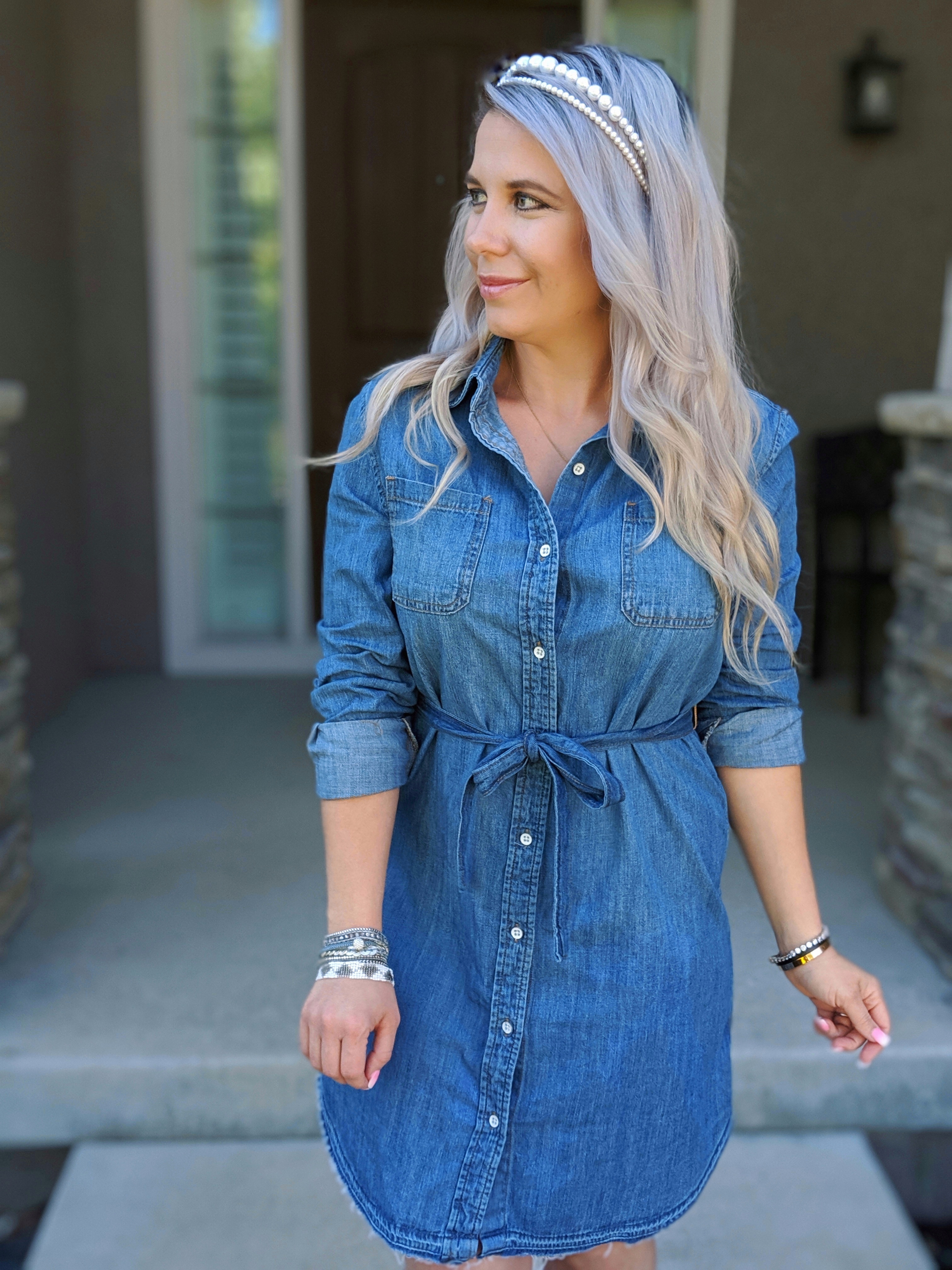 Chambray Dress Outfit Ideas COVET By Tricia